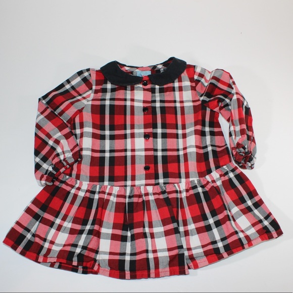 GAP Baby Gap Plaid Red White Black Dress Tunic - Picture 6 of 6